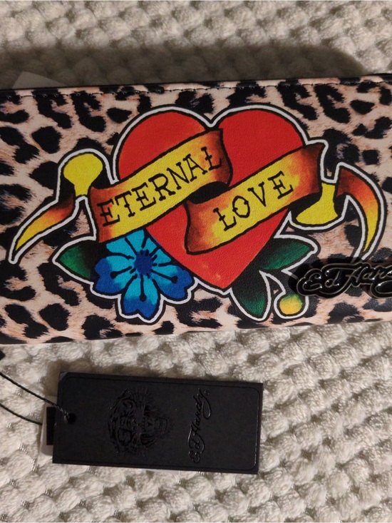 Ed Hardy Accessories - Ed Hardy 'Eternal Love' Leopard Wristlet - Red, Yellow, Blue, Black